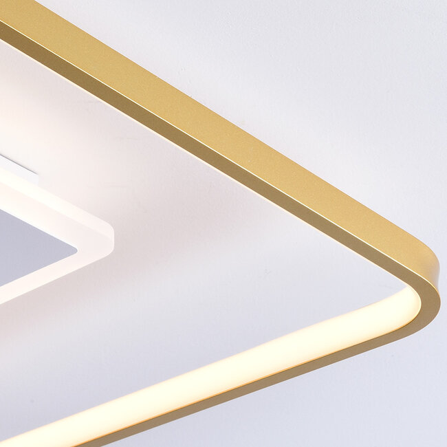 Plafonnier design 2-lumières Rune avec LEDs dimmables - carré