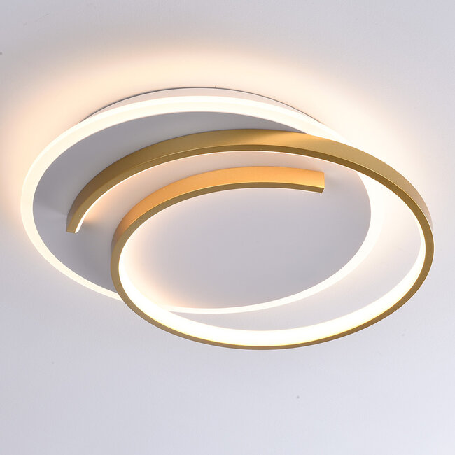 Plafonnier design 2-lumières Reza avec LEDs dimmables - rond