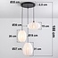 Suspension Fabrica 3 lumières - lampions en tissu blanc