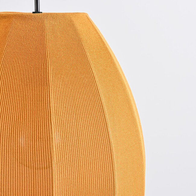 Suspension japandi à 3 lumières avec lanternes en tissu orange - Fabrica