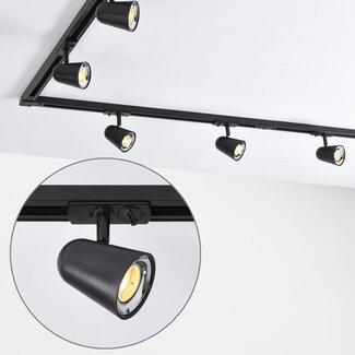 Kit rail monophasé de 3 mètres, spots Sev à 3 niveaux d’intensité