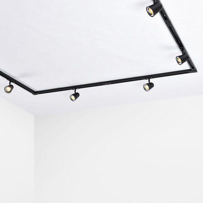 Kit rail monophasé de 3 mètres, spots Sev à 3 niveaux d’intensité