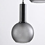 Suspension moderne en verre mat gris, 3 lumières - Brinati