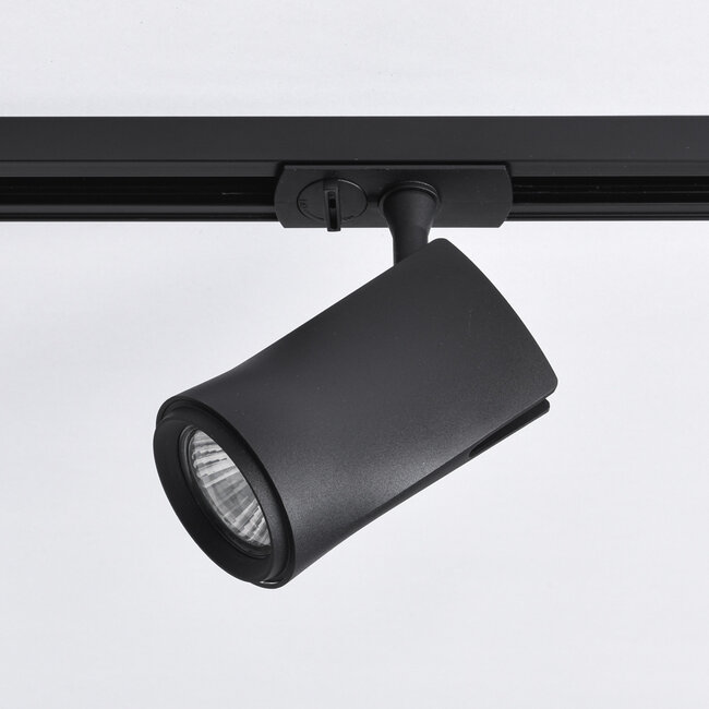 Système de rail moderne monophasé de 1,5 mètre avec spots Lola - noir