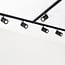 Kit rail monophasé de 1,5 mètre et spots Lola, noir