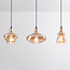 Suspension industrielle à 3 lumières avec verre ambré - Maracas