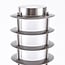 Lampe d'extérieur sur pied connectée Silvio en acier inoxydable - 80 cm