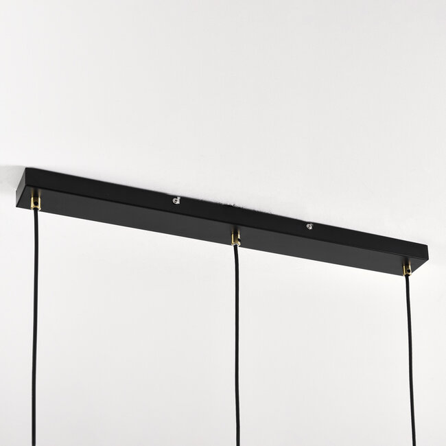 Lampe suspendue à 3 lumières avec verre ambré - Vegas