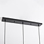 Lampe suspendue design 3 lumières noire avec verre fumé - Faliste