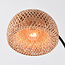 Lampadaire arc Seren avec abat-jour en bambou tressé à la main