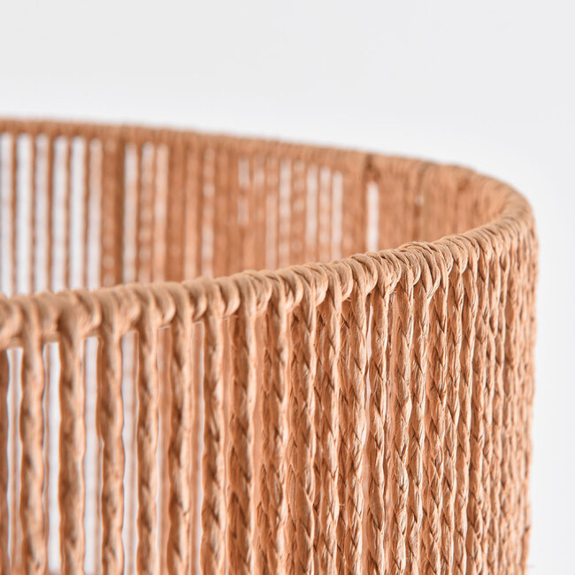 Lampadaire réglable avec abat-jour naturel - Bask