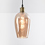 Lampe suspendue à 1 lumière Verona amber - verre plat oblong