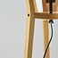 Lampadaire Ditta en bois avec verre ambré