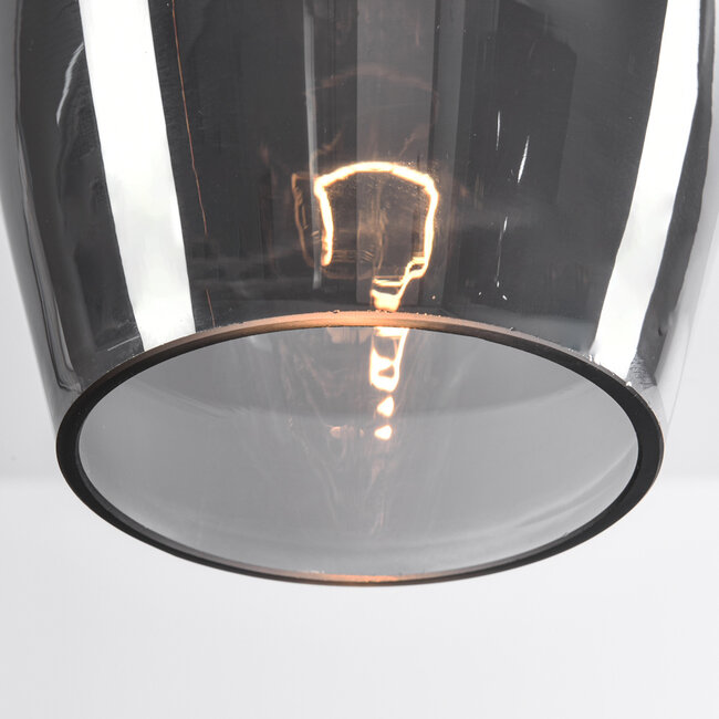 Suspension Verona fumée 1 lumière - verre lisse allongé