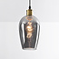 Suspension Verona 1 lumière - effet miroir fumé - verre allongé
