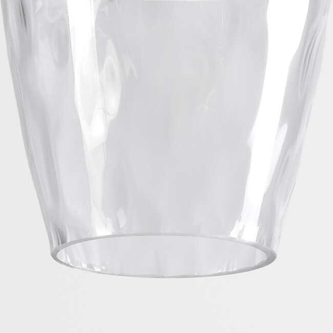 Suspension 1 lumière Verona transparente - verre allongé courbé