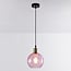 Suspension 1 lumière Liya en verre rouge, variante 2