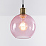 Suspension 1 lumière avec Verre rose - variante 2