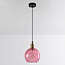 Suspension 1 lumière avec Verre rose - variante 3