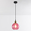 Suspension 1 lumière avec Verre rose - variante 4