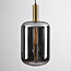 Lampe suspendue moderne noir et or avec verre fumé - Sofito