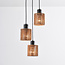 Lampe suspendue Boho à 3 lumières Canico avec corde
