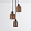 Lampe suspendue Boho à 3 lumières Canico avec corde