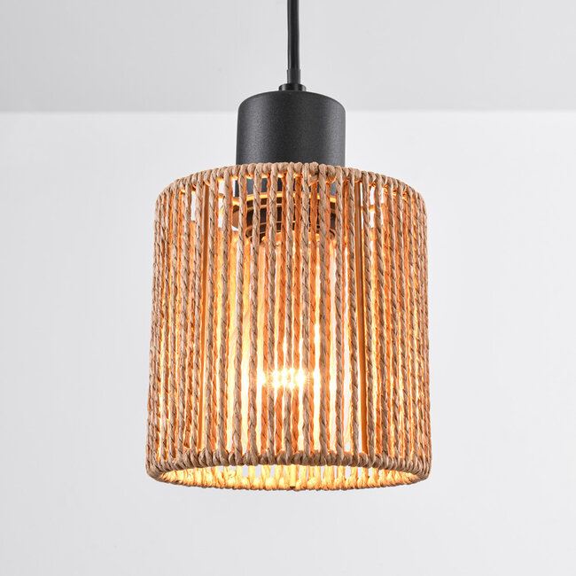 Suspension en corde tressée, 3 lumières - Carrizo