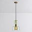 Lampe suspendue Rurka or avec verre vert