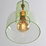 Lampe suspendue Rurka or avec verre vert