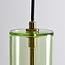 Lampe suspendue Rurka or avec verre vert
