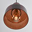 Lampe suspendue Rurka or avec verre brun