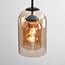 Lampe suspendue Topel en forme de cloche - verre ambré