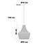 Lampe suspendue en carton Cato - blanc