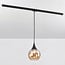 Suspension Nya pour rail monophasé, verre ambré rond