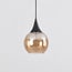 Suspension Nya pour rail monophasé, verre ambré rond