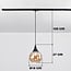 Suspension Nya pour rail monophasé, verre ambré rond