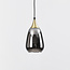 Suspension Noi pour rail monophasé, verre fumé goutte à effet miroir, doré