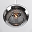 Suspension Nill pour rail monophasé, verre fumé large à effet miroir, doré
