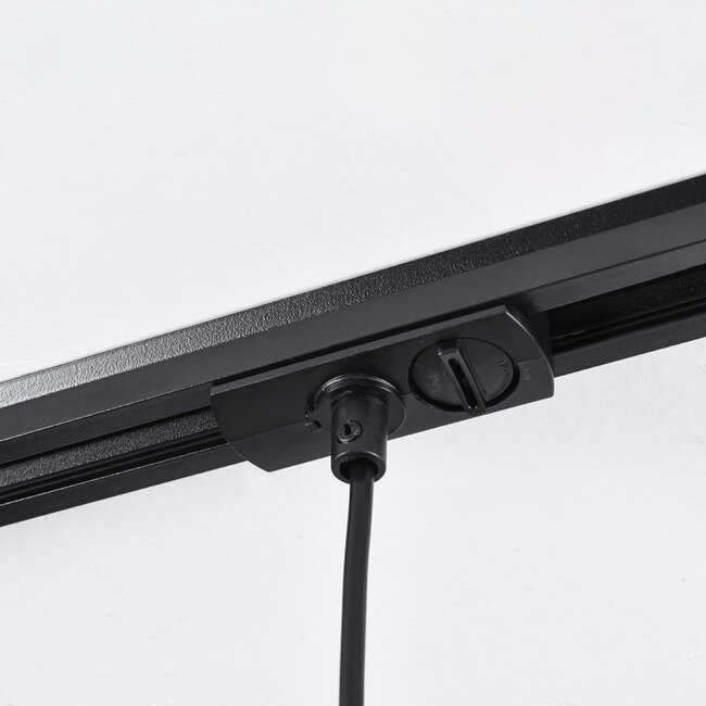 Lampe suspendue sur rail à 1 phase Nill gold avec verre fumé à effet miroir - verre large