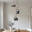 Suspension 3 lumières Loua - doré et verre fumé