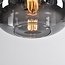 Plafonnier 1 lumière Soli - noir et verre fumé