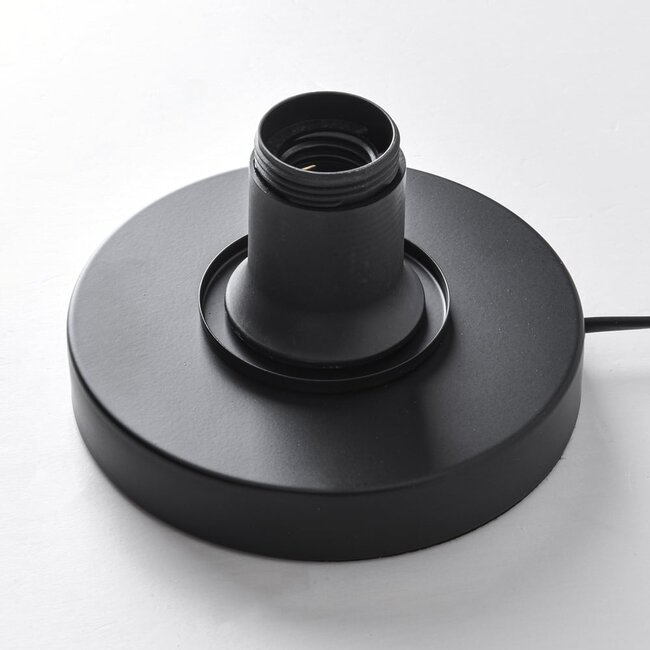 Lampe de table moderne en verre noir avec verre fumé - Solo