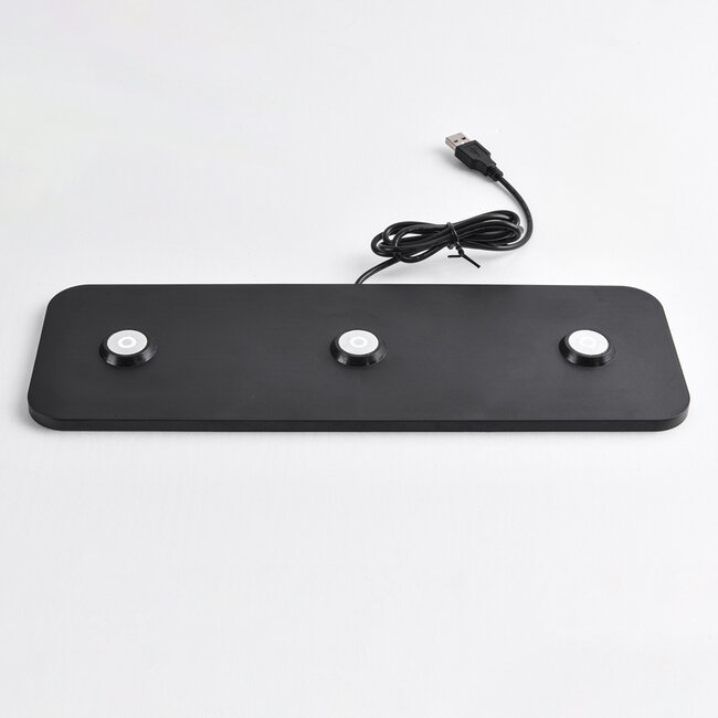 Set 3 lampes Charge sans fil avec station de charge - LED intégrée