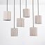 Suspension 6 lumières Vouw - tissu beige