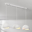 Lampe suspendue Wabi Sabi à 3 lumières Shibui avec effet pierre blanche - 3 x 30 cm