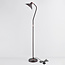 Lampadaire avec abat-jour inclinable - Freddie - Marron café