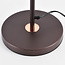 Lampadaire avec abat-jour inclinable - Freddie - Marron café