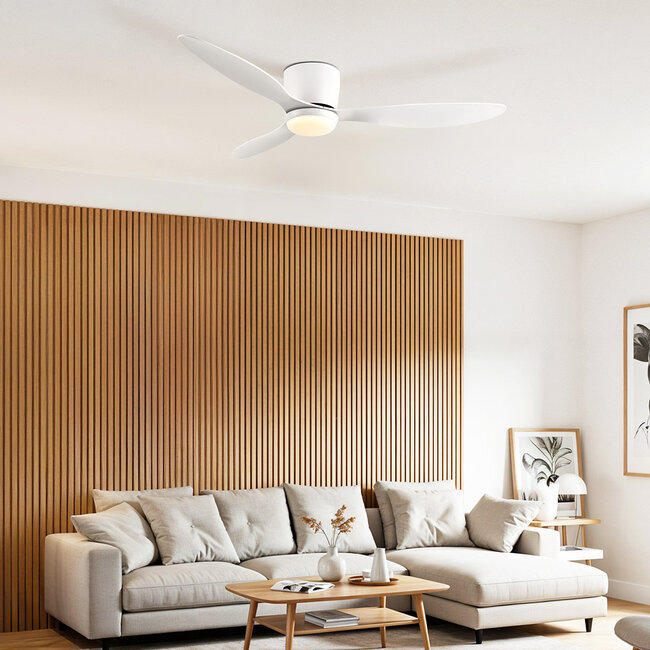 Ventilateur de plafond été/hiver Circo blanc avec température de couleur réglable