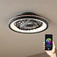 Ventilateur de plafond intelligent Flow avec télécommande, application wifi TUYA et fonction RGB.